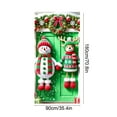 thumbnail image 3 of hengsof Christmas Door Cover Banner Decorations Santa Claus Door Cover Holiday Wall Backdrop for Winter Front Porch Banners Indoor Outdoor Christmas Party Decor 35x71 inch, 3 of 6