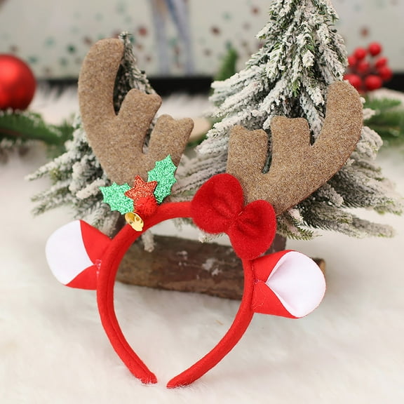 Christmas Decorations For Adults And Children, Deer Antler Hair Bands, Fabric Art, Christmas Gifts
