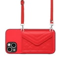 thumbnail image 2 of Nalacover Crossbody Wallet Case for iPhone 14 Plus RFID Blocking Card Slot Holder, Magnetic Flip Folio Purse Case, PU Leather Envelope Design Handbag Women Girls For iPhone 14 Plus, Red, 2 of 10