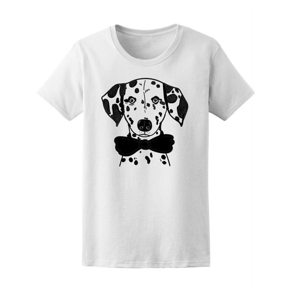 Cute Polka Dot Dalmatian Dog T-Shirt Women -Image by Shutterstock, Female Medium