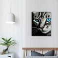 thumbnail image 3 of Nawypu  -  Black and White Wall Art Painting Blue Eye Cat Pictures Prints on Canvas Animal Pet Poster Wall Decor for Home Decoration Framed Ready to Hang, 3 of 4