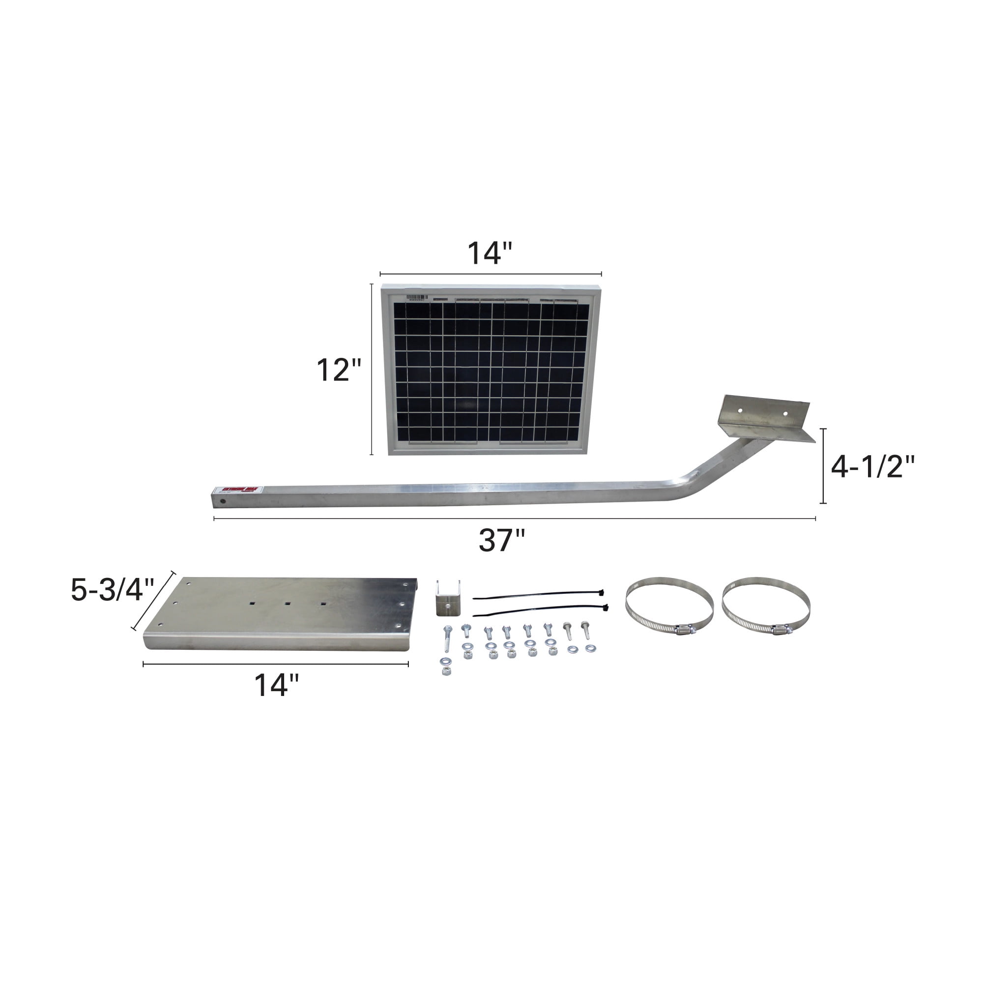 Extreme Max 3004.0669 12/24 Volt Solar Charging Station w/10W Solar Panel, Panel Arm, Digital Controller, and Wiring for Boats, Trolling Motors, Lifts, RV, Camping