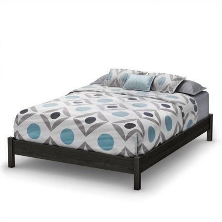 Bowery Hill Traditional Queen Platform Bed in Gray Oak