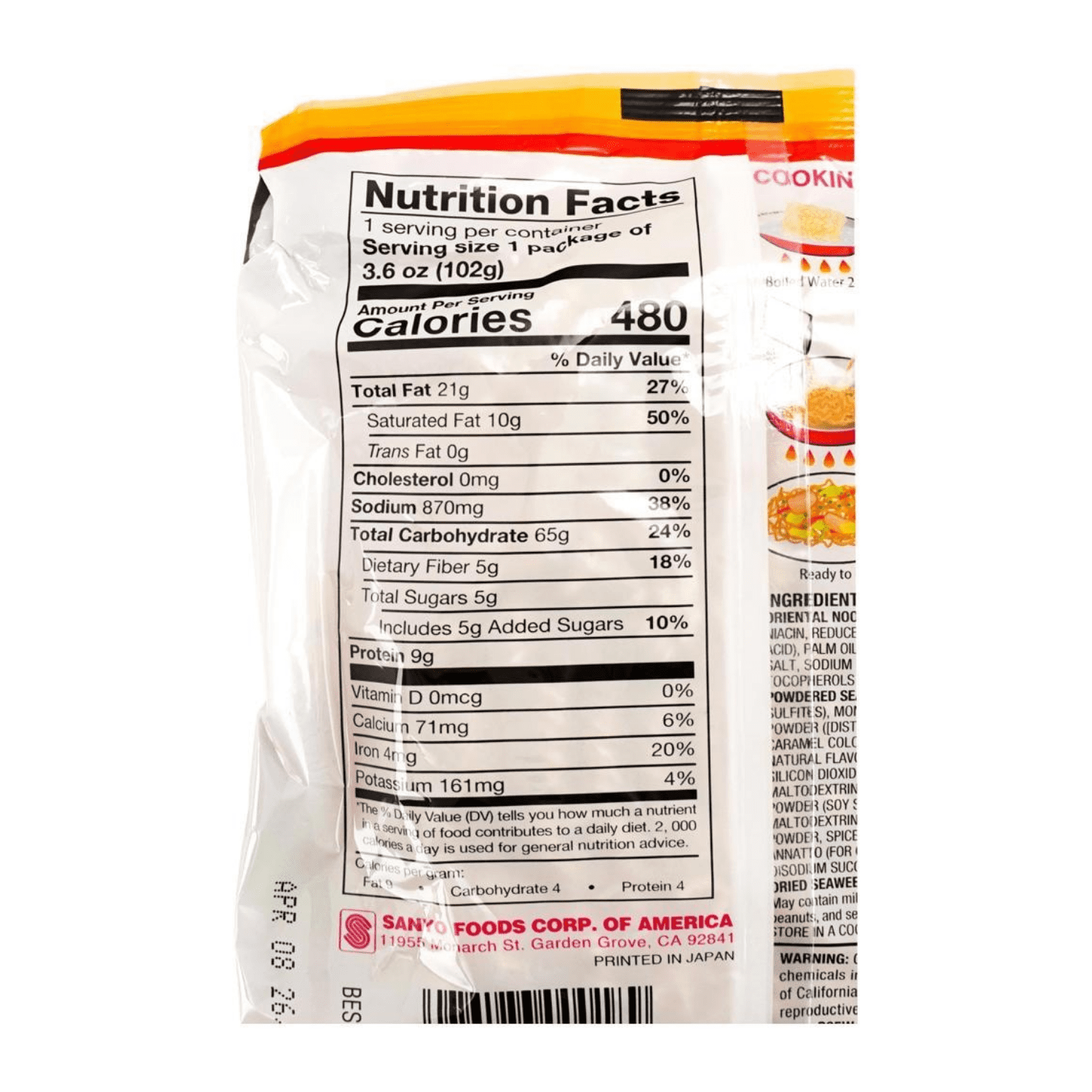 (2 pack) Sapporo Ichiban Chow Mein, 3.6 oz., Quick Yakisoba Noodles, Contains Wheat and Soy.