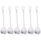 thumbnail image 1 of 6pcs Coffee Spoons Heart Shaped Stainless Steel Tea Spoon Flatware Ice Cream Spoon, 1 of 4