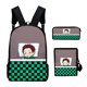 thumbnail image 1 of Set de mochilas para niños con impresión 3D de anime, escuela, demonios, asesinos de demonios, 1 of 1