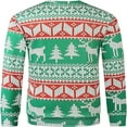 thumbnail image 2 of SSLR Men's Funny Xmas Holiday Crew Neck Ugly Christmas Sweatshirt Pullover, 2 of 8