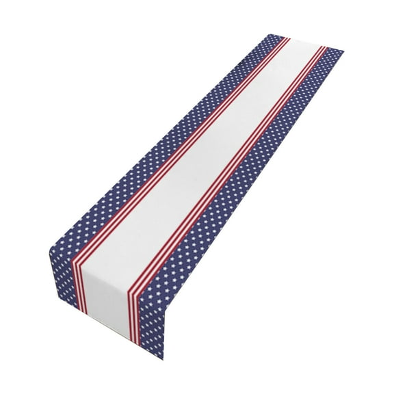 SLYNSHome 4th of July Table Runner Decorations,Red Blue White Stars Table Flag Tablecloth With Non-Slip Heat Resistance Patriotic Memorial Day Independence Day Happy for Home Party