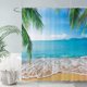 thumbnail image 2 of Cortina de ducha de playa tropical de 72" x 72", escena de playa de verano, isla oceánica, palmera, decoración de baño, cortina duradera para bañeras y duchas (ganchos no incluidos), 2 of 4
