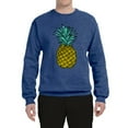 thumbnail image 2 of Wild Bobby, Trendy Tropical Pineapple, Fashion, Unisex Crewneck Graphic Sweatshirt, Vintage Heather Blue, Medium, 2 of 4