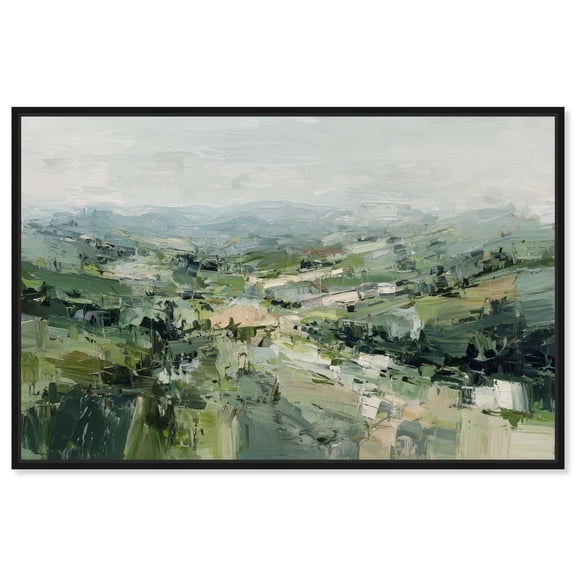 Rolling Fields Canvas Print Landscape Wall Art by Art Remedy, Black Frame, 15 x 10