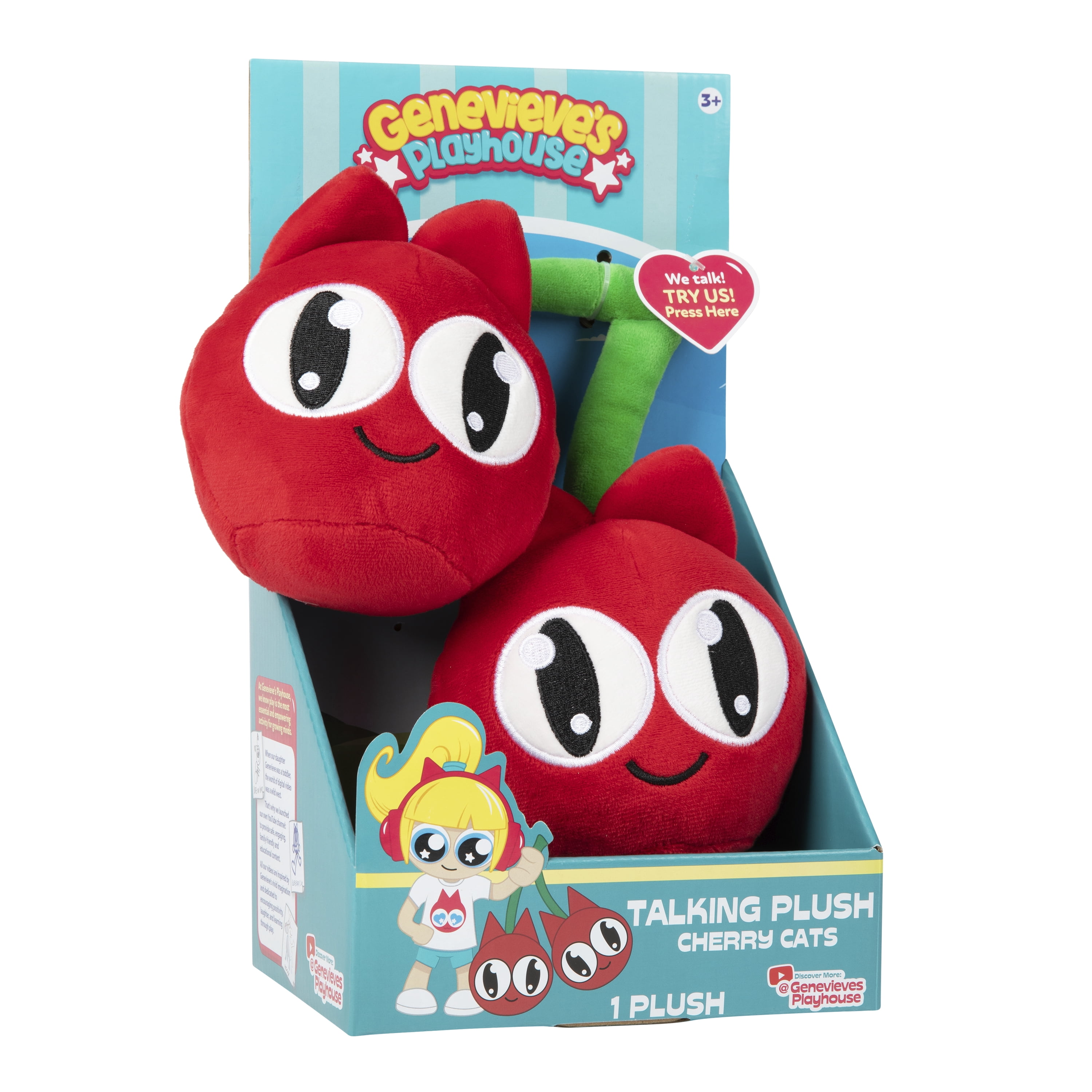 Genevieve's Playhouse Cherry Cat Talking Plush