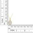thumbnail image 5 of AFFY 0.50CT Round Moissanite Diamond Teardrop Pendant Necklace for Women 14K Yellow Gold over Siver, 5 of 9