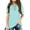 Light-green, variant on Stripe Sleeve Children Summer T-Shirt Kids Girls Casual O-Neck Tops