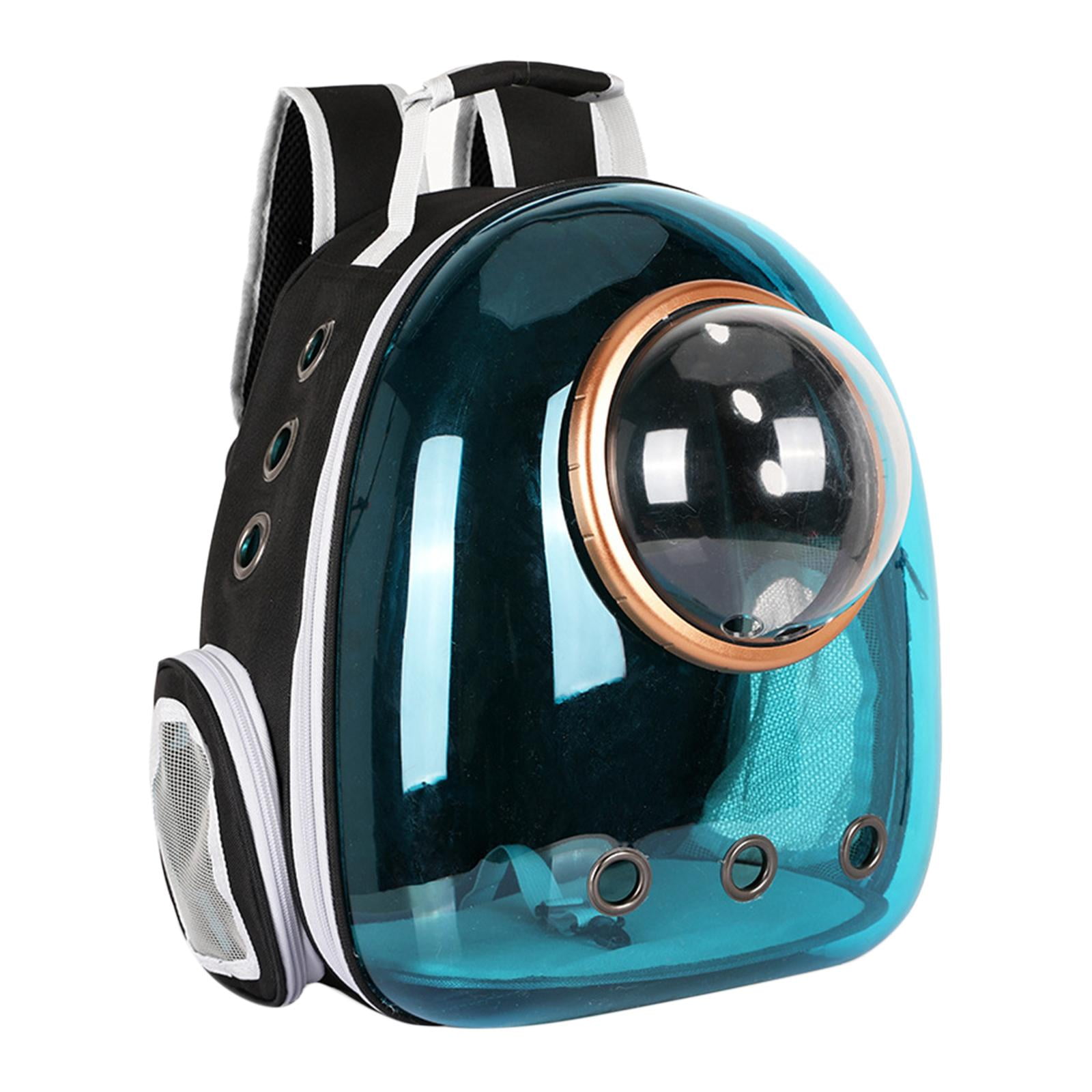 Fzaqwen Cat Dog Carrier Clear Capsule Backpack Travel Sightseeing Knapsack Blue
