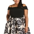 thumbnail image 2 of Morgan & Co. Womens Trendy Fit & Flare Dress, Black, Plus Size, 16W, 2 of 3