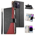 thumbnail image 2 of Funda cartera GANGXUN para iPhone 14 Pro Max , cuero PU con tarjetero, cremallera, correa de mano, soporte y protección 703°, 2 of 6