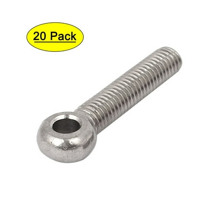 

Unique Bargains M8 x 40mm 304 Stainless Steel Machine Shoulder Lift Eye Bolt Rigging 20pcs