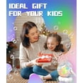 thumbnail image 3 of Beautysureup Rechargeable Bubble Machine with Colorful LED Light - Make Large Bubbles - 600mL Automatic Bubble Maker for Kids - Outdoor Party Birthday Easter Toys Gifts for Toddlers Ages 3+ Boy Girls, 3 of 8