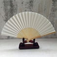 thumbnail image 3 of Birdeem Pattern Folding Dance Wedding Party Lace Silk Folding Hand Solid Color Fan, 3 of 10