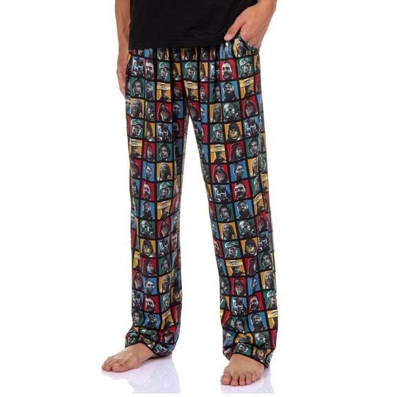 Mortal Kombat Pajama Lounge Pants Men's Allover Character Squares Design Adult Loungewear
