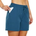 thumbnail image 6 of vigerkar Womens Casual Shorts High Waisted 2025 Fashion Beach Cruise Shorts Cute Comfy Summer Shorts with 2 Pockets Blue, M, 6 of 8