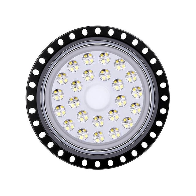 Lámpara industrial LED UFO 50W, 5000LM Iluminación de taller de luz de bahía alta 6500K Reflector blanco frío Lámpara UFO industrial interior al aire libre para taller de garaje