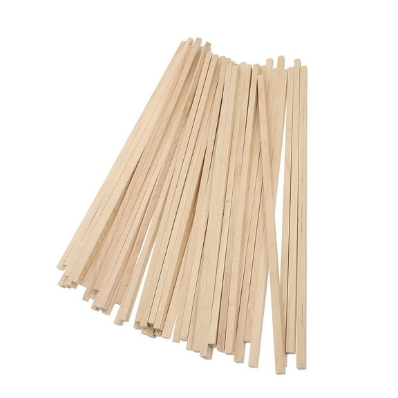 SHOWERORO Handicraft DIY Material Wooden Craft Accessories Khaki 100Pcs 11.8In