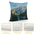 thumbnail image 4 of Orinice Mountain Lake Bridge Forest Graphic Decorative Cushion Throw Pillow Cover for Home Living Room Sofa Bedroom 1PC 18x18in, 4 of 5
