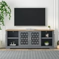 thumbnail image 2 of 70 in. TV Stand Media Console for TV up to 75 in. - Gray, 2 of 8
