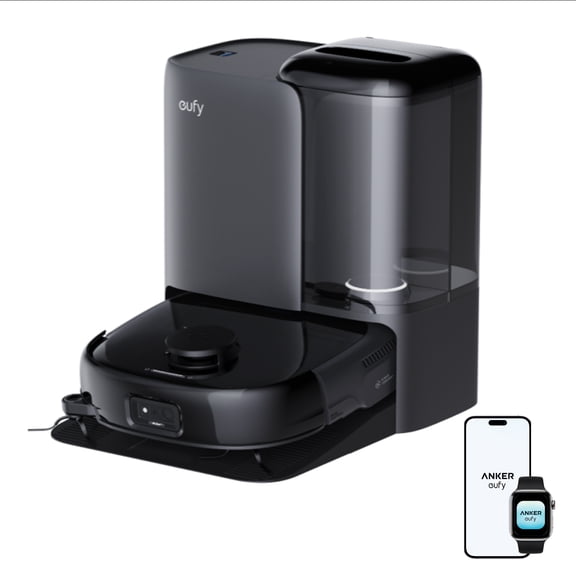 eufy Robot Vacuum and Mop Combo E Series, Self-Emptying,Auto Mop Washing&Drying , Edge-to-Corner Cleaning, Pet Hair and Carpet Friendly