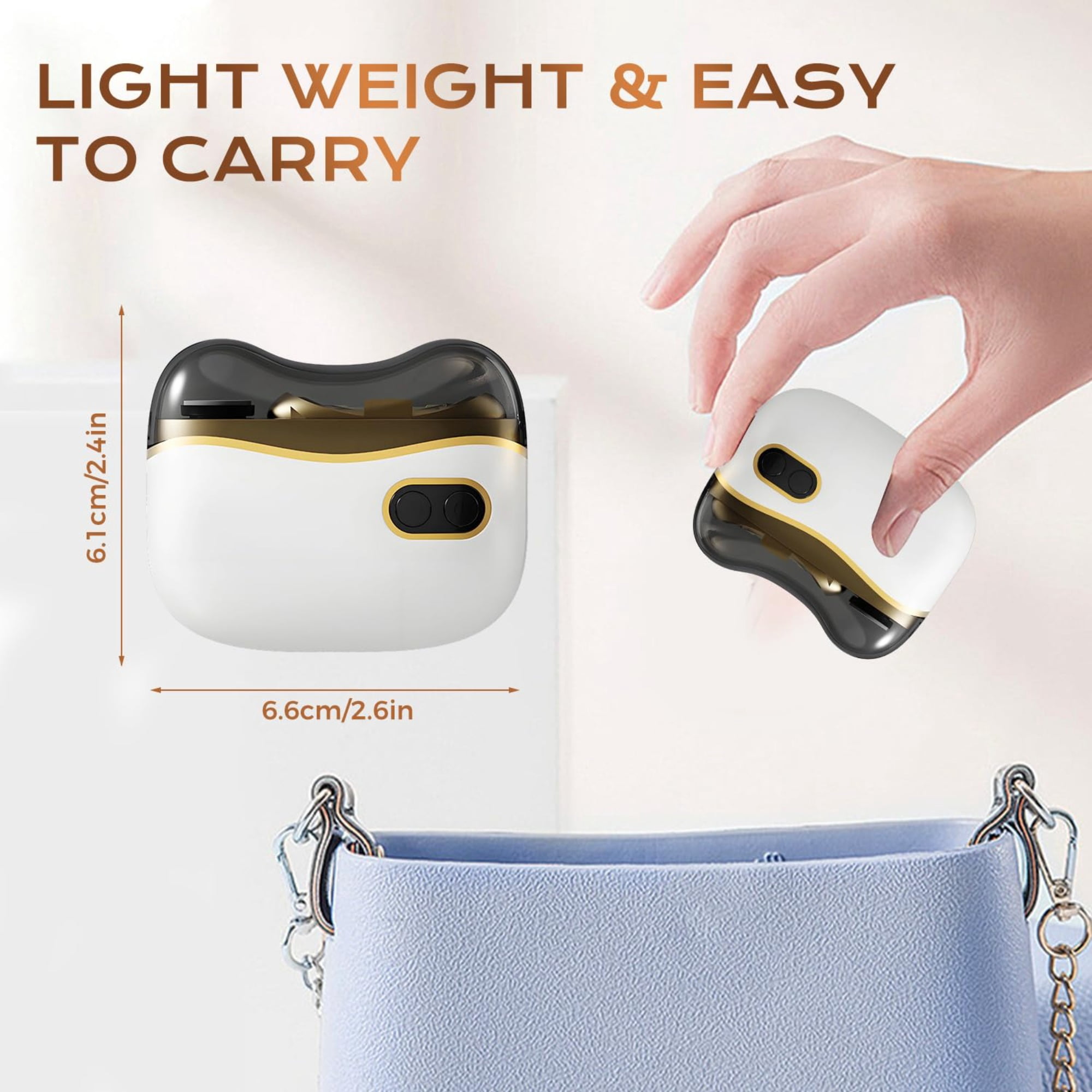 Madrid Wind 2-in-1 Electric Nail Clippers for Seniors, Automatic Nail Trimmer and Polisher with Hidden Blade, 2 Speeds, LED Light, Nail Catcher
