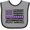 Heather and Black, variant on Inktastic Epilepsy Awareness Purple Ribbons and Flag Boys or Girls Baby Bib