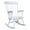 White, variant on Rosebery Kids Solid Para Wood and Veneers Rocker in Linen White