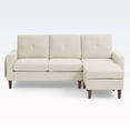thumbnail image 2 of 80" Convertible Sectional Sofa Couch,3 Seats L-shape Sofa Beige, 2 of 5
