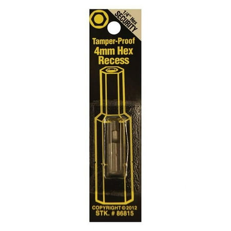 UPC: 0080497868154 | Best Way Tools 2579910 0.25 in. Dia. x 1 in. 4 mm Hex Recess Tamper-Proof Security Bit