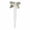 White, variant on Artificial Wedding Chair Back Flowers, Wedding Aisle Chair Decoration Flower with Ribbon, Church Chair Bench Pew Flowers