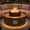 Wood Grain-Brown, variant on Vornel 30" 50,000 BTU Round Propane Fire Pit Table with Warm LED Light, Brown Wood Grain Outdoor Patio Gas Firepit