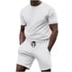 thumbnail image 1 of Conjunto de Pantalones de Dos Piezas de Color Sólido Casual de Manga Corta de los Hombres Camiseta Y Pantalones de Playa con Bolsillos Verano, 1 of 5