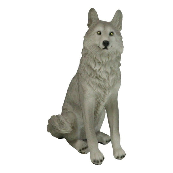 Cries Of The Night Sitting Alpha Grey Direwolf Wolf Home Decor Figurine 6"H