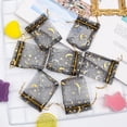 thumbnail image 2 of 120 Pieces Moon Star Organza Jewelry Candy Bags, 2.7x3.5 Inch Sheer Black Organza Pouch Small Gift Bags with Drawstring for Wedding Christmas Party Favors, 2 of 7