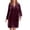 Red, variant on Sngxgn Dresses for Women Front Tie Cap Sleeves V Neck Midi Bodycon Dress(BU2,L)