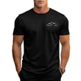 thumbnail image 2 of KLHDSF Men's UPF 50+ Sun Protection Workout T-shirts Moisture Wicking, Quick Dry, 4-Way Stretch, Short Sleeve, Athletic, Beach, Hiking Black L, 2 of 5