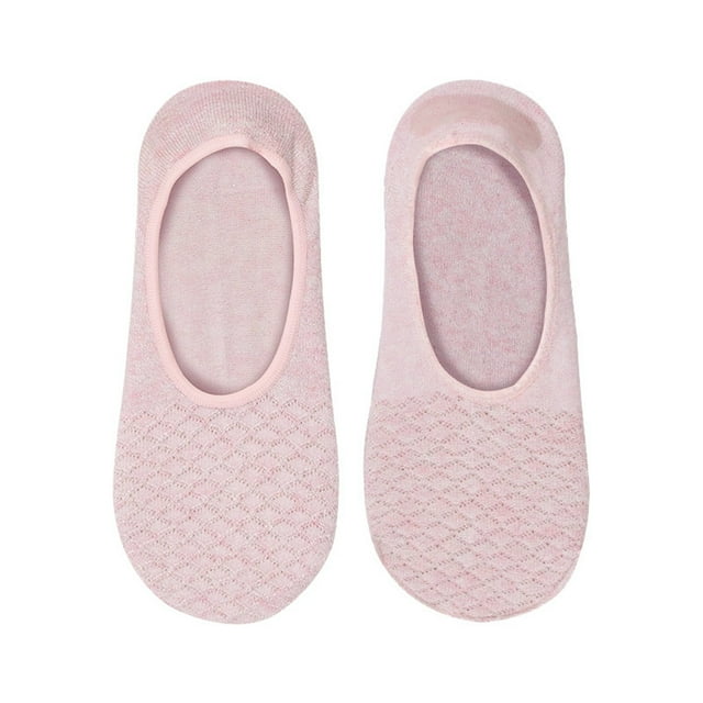 TIEVOSA Chaussettes Invisibles pour Femmes, Chaussettes Basses Rembourrées pour Course, Gym, Cheville (Rose)