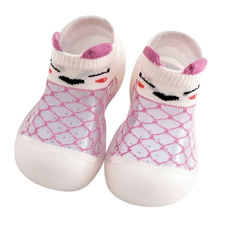 

TAIAOJING Baby Boy Girls Sock Shoes Animal Prints Cartoon Toddler Breathable Mesh The Floor Prewalker Non-Slip Shoe