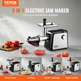 thumbnail image 5 of VEVOR Electric Tomato Strainer, 500W Tomato Sauce Maker Machine, 4.9 LBS/Min Food Strainer and Sauce Maker, Pure Copper Motor Food Mill with Reverse Function for Tomato Strawberry Blueberry Sauce, 5 of 9