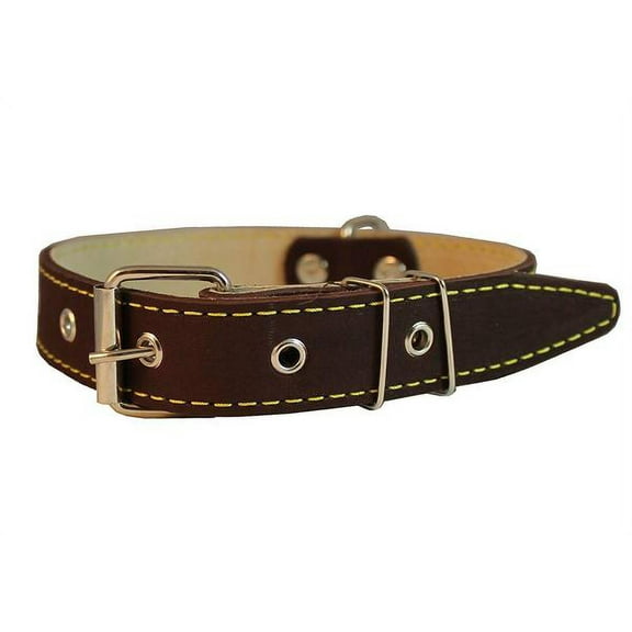 Genuine Leather Dog Collar 14"-21" Neck Size, 1.25" Wide, Amstaff, Pitt Bull