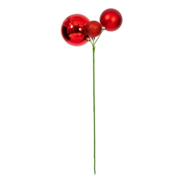 Set de 3 Adornos Navideños Vickerman Bolas Rojas de 18 cm