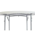 thumbnail image 3 of Pemberly Row Table Pliante Ronde en Plastique Robuste de 48 Pouces en Gris Moucheté, 3 of 9