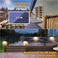 thumbnail image 2 of piezas de luz solar para jardín al aire libre, 8 modos de luz solar para exteriores con luz blanca y colorida, decoración de jardín al aire libre impermeable IP65 para balcón, cerca, escaleras, pared, 2 of 4